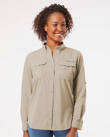 Columbia Women's 100% Tactel nylon PFG Bahama Long-Sleeve Shirt